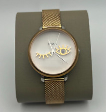 Relógio de quartzo feminino Fossil Jacqueline olho piscadela 36 mm ouro rosa ES4414, usado comprar usado  Enviando para Brazil