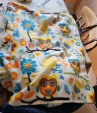owl blanket fleece for sale  NEW MALDEN