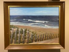 SEA SHORE by JEFF LEVENDERIS, 1984 ,OIL ON CANVAS,  SIGNED, FRAMED,  for sale  Shipping to Canada