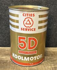 Usado, Aceite de motor Koolmotor de colección década de 1950 Cities Service 5D 1 cuarto lata de aceite gasolina y aceite segunda mano  Embacar hacia Mexico