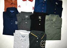 Wholesale Bulk Lot Of 10 Mens Medium Short Sleeve Collared Polo Dress Shirts comprar usado  Enviando para Brazil