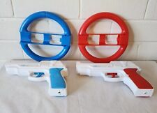 Nintendo Wii Powerwave 2x pistola de luz vermelha e azul + conjunto de controle de roda comprar usado  Enviando para Brazil