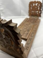 Soporte para libros de madera tallada de colección ampliable de 13""-19"" India segunda mano  Embacar hacia Mexico