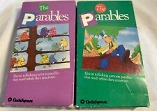 Cinta VHS cuadrada circular de dibujos animados The Parables Eleven volumen uno y dos segunda mano  Embacar hacia Argentina