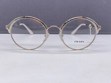 Monturas de gafas PRADA para mujer oro redondo plateado ovalado metal lente Vpr 54V segunda mano  Embacar hacia Argentina