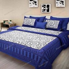 Nueva sábana de cama doble de algodón con estampado floral con 2 fundas de almohada para regalo de ocasión segunda mano  Embacar hacia Argentina