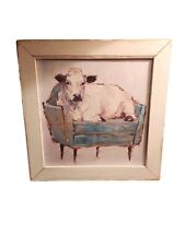 Farm Animal Art, "Cow Potato", Made In U.S., Distressed, Wall Decor 13x13 for sale  Shipping to South Africa