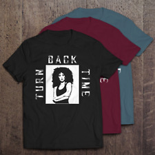 Camiseta Cher - Volver atrás en el tiempo (negra, marrón y azul) Gildan estilo suave, usado segunda mano  Embacar hacia Argentina
