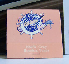 Rare Vintage Matchbook Cover D2 Houston Texas Tony Mandola's Mama's Cooking  for sale  Shipping to South Africa