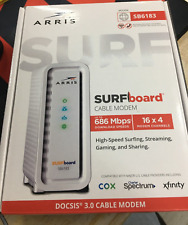 Modem a cabo ARRIS Surfboard SB6183, branco aprovado para Comcast Xfinity, Cox, especificação comprar usado  Enviando para Brazil