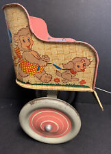 Usado, Vintage Ohio Art Co. Brinquedo Infantil de Lata Carrinho de Empurrar Mamãe Urso e Cachorro Sem Alça comprar usado  Enviando para Brazil
