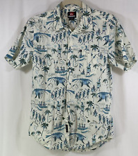 Camisa Quiksilver Estilo Hawaiian Aloha Skeleton Roman Centurion Surf Outrigger M comprar usado  Enviando para Brazil