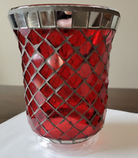 Red mosaic candle for sale  Shipping to Ireland