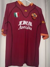 Camiseta deportiva de fútbol Roma 2001/02 Home para hombre talla XL roja naranja Italia segunda mano  Embacar hacia Argentina