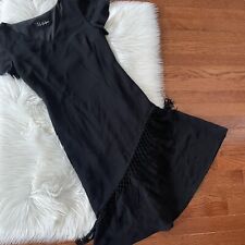 S.L. Vestido preto franja Fashions mangas esvoaçantes tamanho pequeno vestido de festa dança comprar usado  Enviando para Brazil