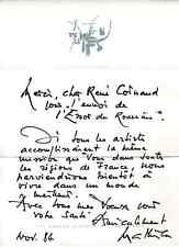 Georges mathieu lettre d'occasion  Lyon III