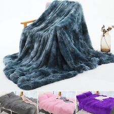 Cobertor felpudo macio longo de pelúcia capa de cama cobertores de colcha de pele sintética novo, usado comprar usado  Enviando para Brazil