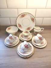 Antique 15 Piece Pretty Floral Gilt Teaset Cottage Decor, Wedding Teaparties for sale  Shipping to South Africa