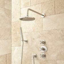 Signature Hardware Callas Rainfall Shower Head & Hand Shower, Brushed Nickel, used for sale  Shipping to South Africa