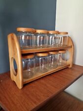 Spice Rack Food Storage Free standing Kitchen storage Glass Jars Display Stand for sale  Shipping to South Africa