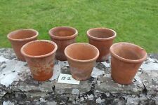 6  Vintage Terracotta Hand Thrown Pots 4.75”  (12cm), used for sale  Shipping to South Africa