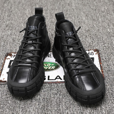 Sapatos esportivos masculinos quentes de inverno moda couro sintético com cadarço botas de pelúcia escritório comprar usado  Enviando para Brazil