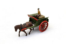 OO/HO 1:76 SCALE HORSE & CART / WAGON with HORSEMAN - ASSEMBLED & PAINTED usato  Spedire a Italy
