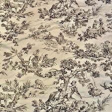 COUNTRY CURTAINS Full Duvet Cover Ivory Brown French Country Toile Buttons 80x86 for sale  Shipping to South Africa