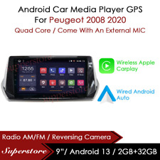 Unidad de cabeza estéreo para automóvil 9" Android 13 CarPlay GPS para Peugeot 2008 2020 segunda mano  Embacar hacia Argentina