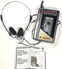 Vintage GE Personal Walkman AM/FM Stereo Cassette Player & Headphones+Guide, used for sale  Shipping to South Africa