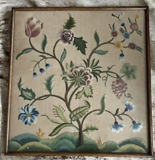 Vintage crewel embroidery for sale  HONITON