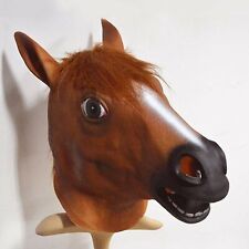 Máscara de látex cabeça de cavalo borracha cosplay festa de Halloween show carnaval engraçado, usado comprar usado  Enviando para Brazil