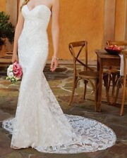 Casablanca Bridal #2326 Strapless Fit & Flare Champagne Wedding Gown Size 8 for sale  Shipping to South Africa