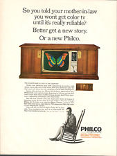 Philco Color TV 1966 anuncio impreso vintage (L4) segunda mano  Embacar hacia Argentina