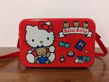 De colección Hello Kitty caja de metal de hojalata correa bolso Sanrio años 90 pequeña lonchera segunda mano  Embacar hacia Mexico