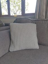 Grey knitted cushion for sale  CHIPPENHAM