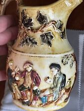 Antigua jarra de mayólica francesa; firmada y fechada desde finales de 1800 hasta principios de 1900 segunda mano  Embacar hacia Argentina