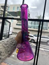 Cachimbo de água de vidro fúcsia iridescente 16” feminino BONG narguilé *EUA* bong grande, usado comprar usado  Enviando para Brazil