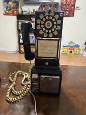 2002 Reproduction 1956 Public Pay Phone Coin Bank Black PP-8 Thomas  Untested for sale  Shipping to South Africa