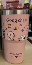 Usado, Copos Tumbler 20 oz Snoopy X Gong Cha Austrália Rosa Novo em Folha Gongcha 700ml comprar usado  Enviando para Brazil