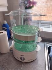 Tefal Steamer 3 tier Food Steamer White And Green Hardly Used for sale  Shipping to South Africa