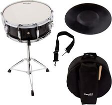 Mendini MSN-1455P-BK Student Snare Drum Set w/Pad, Neck Strap & Stand - Black, used for sale  Shipping to South Africa