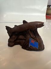 Hand Carved Ironwood Trout   Australia Flag for sale  Shipping to South Africa