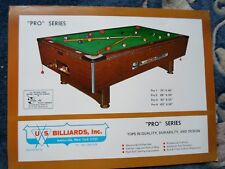  Original Vintage Pool Table Coin-Op Promo Flyer by US billiard for sale  Shipping to South Africa