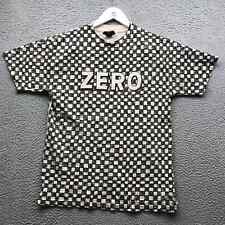 Camiseta Vintage Zero Skateboards Masculina Média M Manga Curta Xadrez Preto Branco* comprar usado  Enviando para Brazil