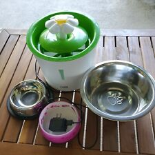 Catit 2.0 Flower Cat  Electric Automatic Water Drinking Fountain W/3 bowls (159) for sale  Shipping to South Africa