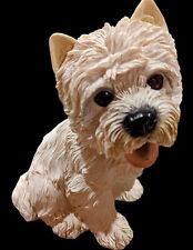 Usado, Estatueta West Highland White Terrier resina adorável fofo filhote animal olhos marrons comprar usado  Enviando para Brazil