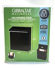 Gibraltar Locking 10.1 in Mailbox THVKB001 Townhouse Wall Mount Black Steel, used for sale  Macon