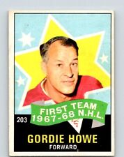 1968-69 O-Pee-Chee Gordie Howe All-Star #203 VG/EX Vintage Hockey Card, used for sale  Canada