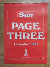 Sun page calendar for sale  SOUTH CROYDON